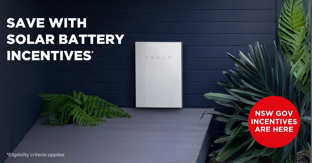 Save with solar battery incentives when having a new solar battery installed by Solahart